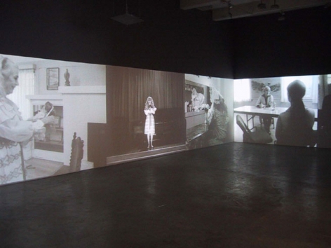 “Big Hunt”, 2002. Five channel installation. Installation view, Metro Pictures, New York.