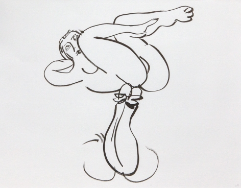 Tropics of Love, 2014. Ink on paper mounted to dibond, 19 3/8 x 25 1/8 inches (48.9 x 63.5 cm).