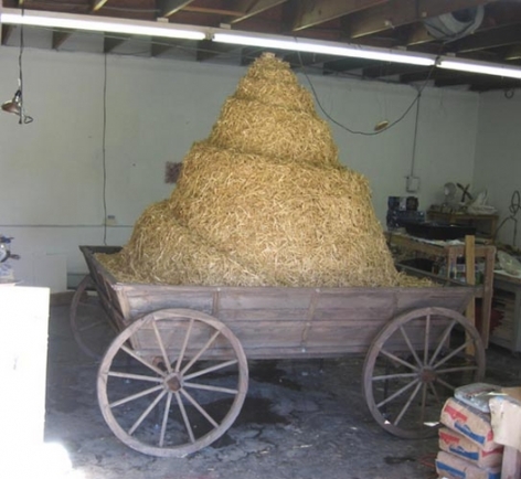 Jim Shaw, Dream Object (Haystack), 2006. Mixed media (resin, hay, wood and metal)