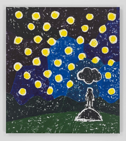 Olaf Breuning painting 'Black Cloud'