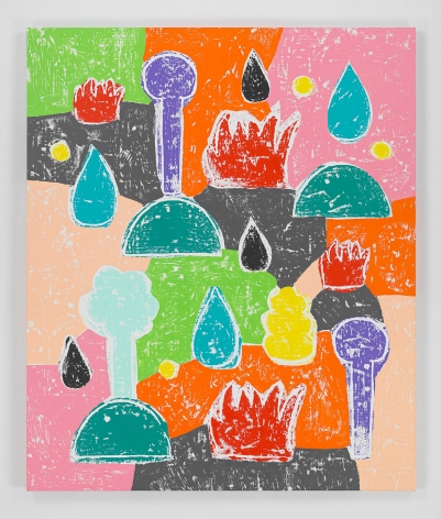Olaf Breuning painting 'Fire'