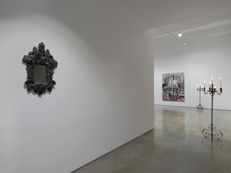 Paulina Olowska, "Wisteria, Mysteria, Hysteria." Installation view, 2016. Metro Pictures, New York.