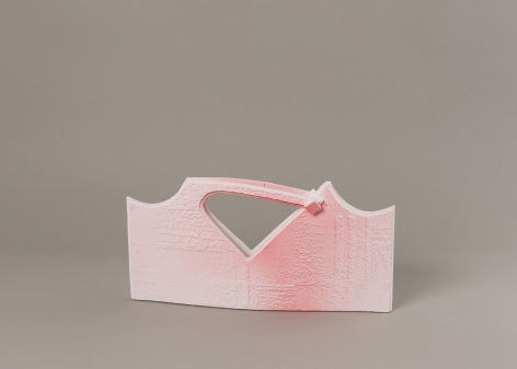 Handbag, 2013/14., Polystyrene, acrylic paint, 9.45 x 19.29 x 2.56 inches (24 x 49 x 6.5 cm).