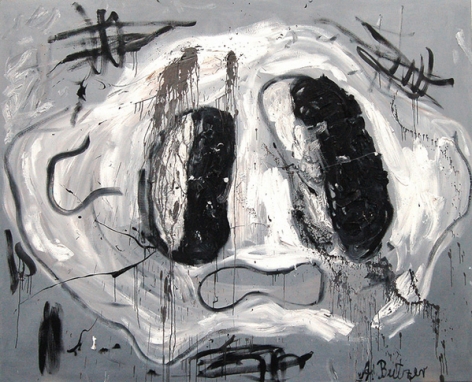 André Butzer, Untitled (F.S.), 2008. Oil on canvas, 78.74 x 98.43 inches (200 x 250 cm). MP 33