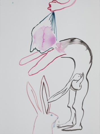 Tomorrow, 2018. Watercolor on paper mounted to dibond, 29 1/4 x 21 1/2 inches (74.3 x 54.6 cm).