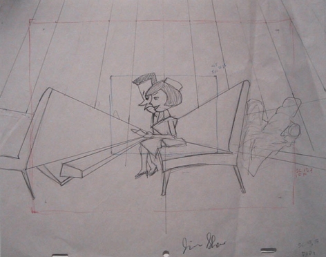 Layout for the Andersons, 1986. Graphite on paper, 10 1/2 x 12 1/2 inches. MP D-333