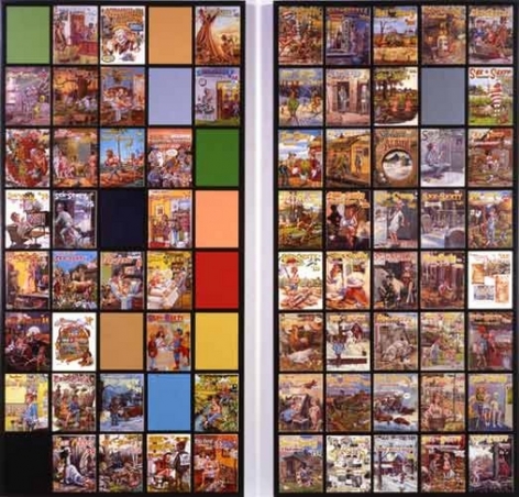 Missing Time Color Exercise (Reversed) No. 3 and 4 (Resonating Gray Rectangles)