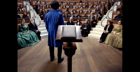 Lessons of the Hour (film still), 2019.