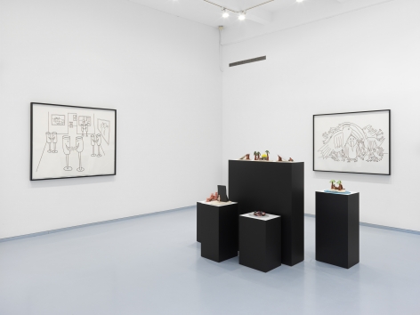 Olaf Breuning. Installation view, 2017. Metro Pictures, New York