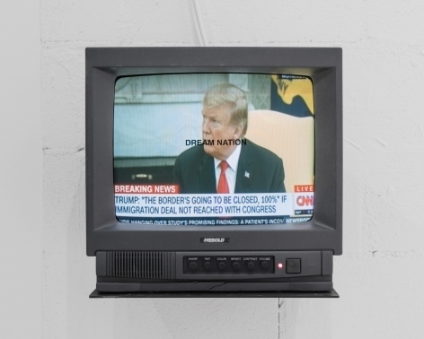 Gretchen Bender, TV Text Image (DREAM NATION), c. 1989.
