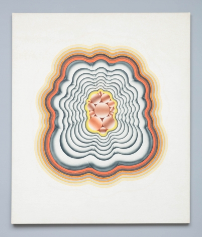 Composition by Kim Tschang Yeul, 1969, Acrylic and cellulose lacquer on burlap, Painting, Exhibition 'New York to Paris' at Tina Kim Gallery