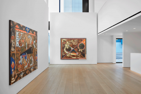 Lari Pittman, Found Buried, Installation view, Lehmann Maupin, New York, 2020