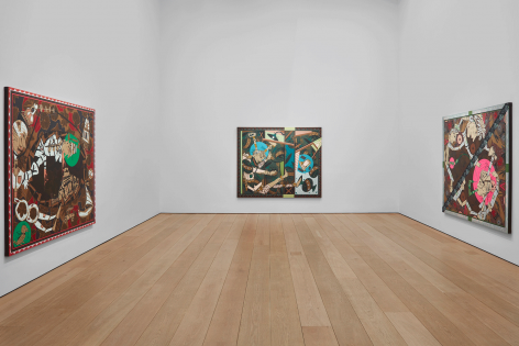 Lari Pittman, Found Buried, Installation view, Lehmann Maupin, New York, 2020