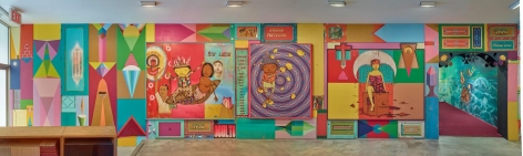 OSGEMEOS, Silence of the Music installation view 2