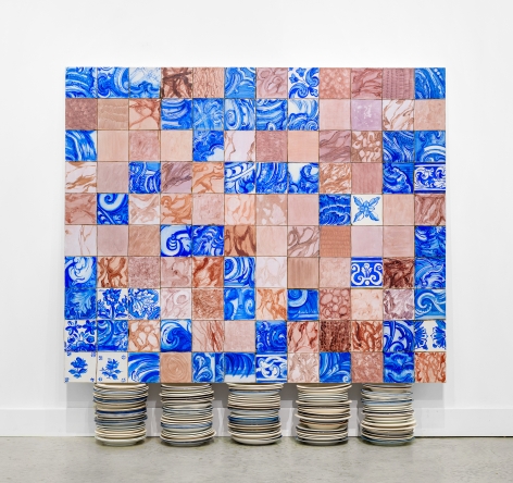 ADRIANA VAREJÃO, Tela Sobre Platos (Painting on Plates), 1999