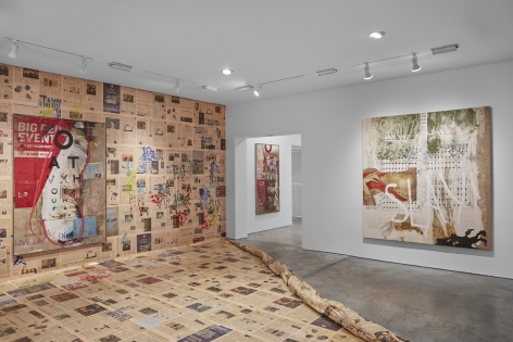 Mandy El-Sayegh, MUTATIONS IN BLUE, WHITE AND RED, Installation view at Lehmann Maupin, New York