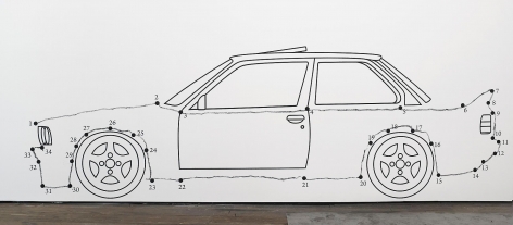 ROBIN RHODE Paries Pictus - Connect the Dots: Car, 2013