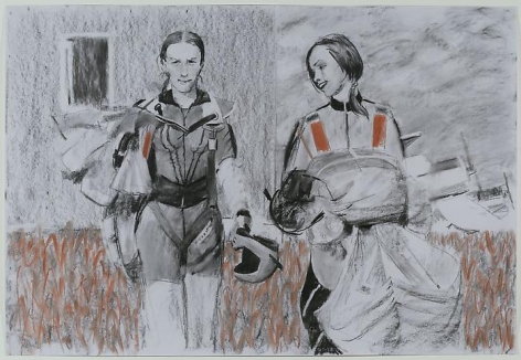 ALEXEY KALLIMA From the series "Chechen Women's Team of Parachute Jumping and Its Virtual Fans", 2008