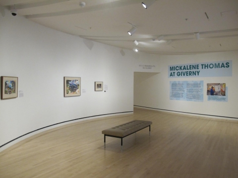 Installation view of Mickalene Thomas at Giverny at Telfair Museums' Jepson Center for the Arts. Courtesy of Telfair Museums, Savannah, GA