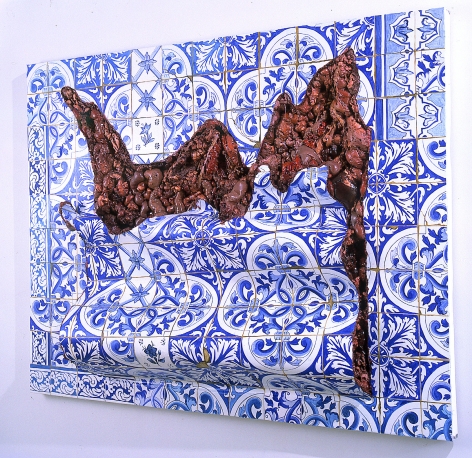 ADRIANA VAREJÃO, Azulejaria 'De Tapete em Carne Viva' (Carpet-Style Tilework in Live Flesh), 1999