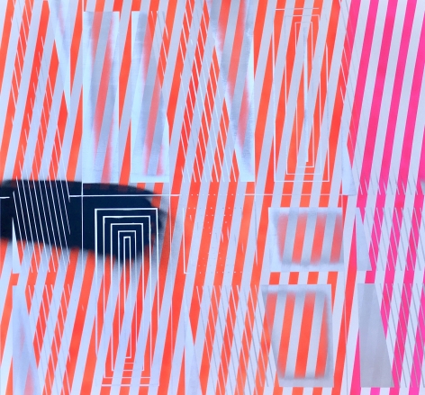 BRINTZ GALLERY, JOHN PHILLIP ABBOTT, Wild Horse, 2017, Acrylic and spray paint on canvas, 62 by 66 inches, Unique Art