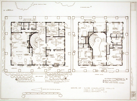 MARK BENNETT Home of Charlotte Hollis (Hush, Hush, Sweet Charlotte) 2003, ink on Vellum, 30 x 42 inches