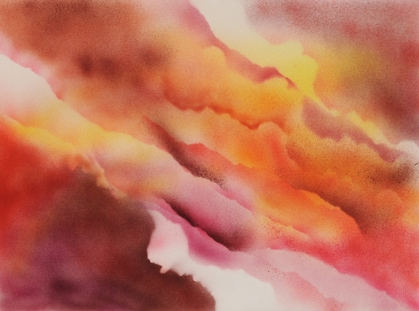Kenneth Young Untitled acrylic on paper, 22 x 30 inches.