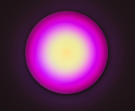 Leo Villareal Target 2012, LEDs, Mac mini, custom software, circuitry, wood, plexiglas, 5 feet diameter