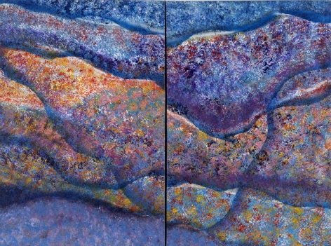 Untitled (diptych), 1998 acrylic on canvas 36 x 48 inches (overall)