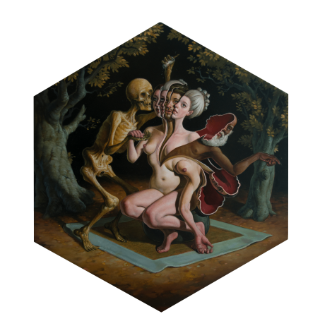 Erik Thor Sandberg Season 2020, oil on panel, 13 x 11 inches.