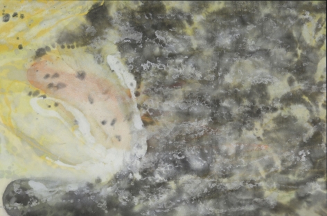 Howard Mehring Whirling 1957, acrylic and oil on canvas, 34 x 52 inches.