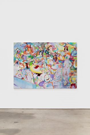 Gerlind Zeilner K und andere Cowgirls, 2015 Oil and egg tempera on canvas 63 x 86 5/8 in 160 x 220 cm (GZE20.008)