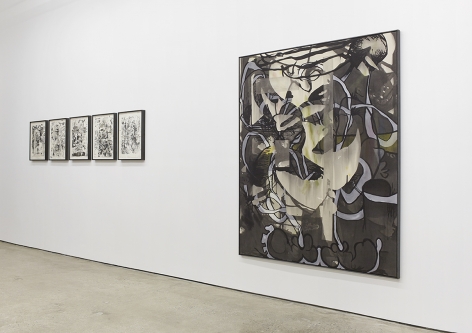 Installation View of "Osc Mix (series)", and "Pitty" (Side)