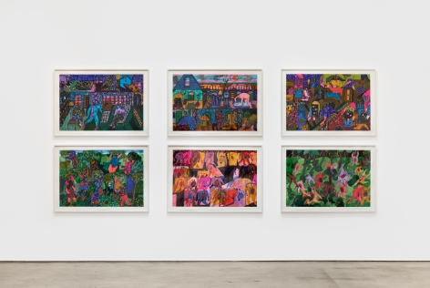 Installation View of Andrea Joyce Heimer: Loney Hunter (March 26-May 1, 2021) Nino Mier Gallery, Los Angeles, CA