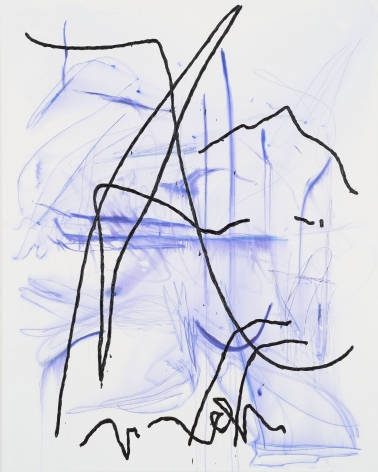 Jana Schröder, Spontacts GO 4, 2017. Copying pencil and oil on canvas, 78.7 x 63 inches, 200 x 160 cm (JSR17.006)