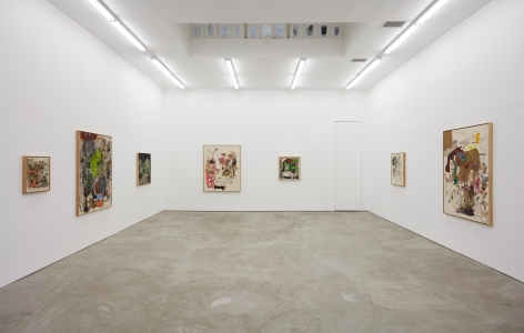 Installation view of Michael Bauer: Soft Paintings (Bearnaise) (January 27 – March 11, 2017), Nino Mier Gallery, Los Angeles