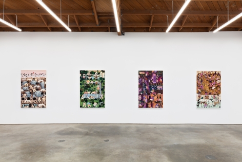 Installation View of Andrea Joyce Heimer: Loney Hunter (March 26-May 1, 2021) Nino Mier Gallery, Los Angeles, CA