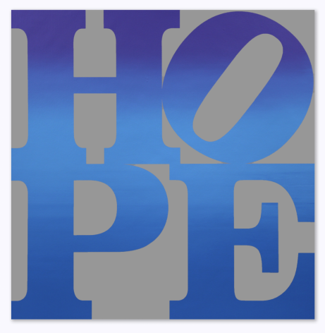 Robert Indiana Blue Sky HOPE, 2017