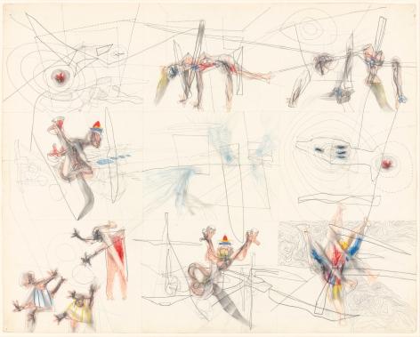 Roberto Matta, “Woman Impaled and Five Other Scenes”, 1943