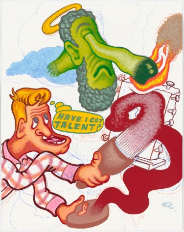 "Have I Got Talent", 2020, Acrylic, colored pencil on paper