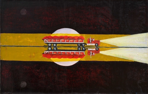 Peter Doig "Hitch-hiker (Reflected)", 1990