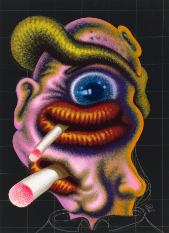 Peter Saul, “Smoker with Two Cigarettes”, 1988-2015