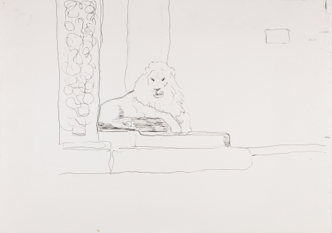 Peter Doig, “Study for ‘Lion in the Road’”, 2015