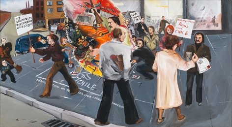 "Chile", 1975 Dispersion on canvas