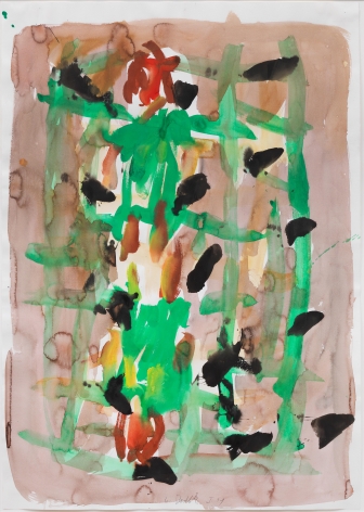 "Untitled", 1991 Gouache, pastel, watercolor on paper
