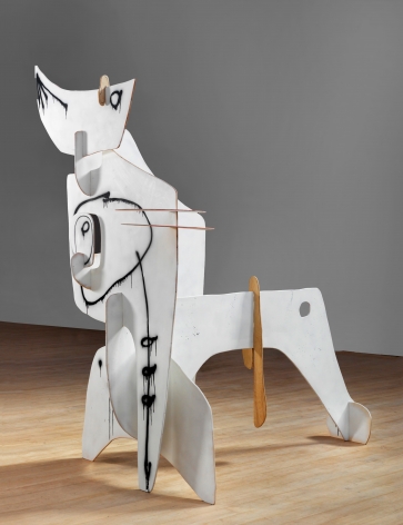 "Phantom", 2010 Painted wood