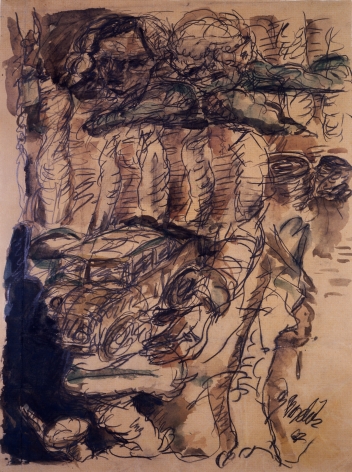 “Untitled”, 1967 Pencil, gouache on paper