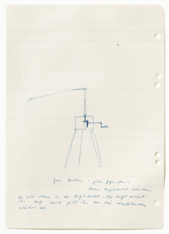 "(For turning: any object can be attached, which then turns in the air. The air picks it up and releases it to the bystanders)", ca. 1969