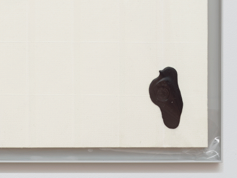 Egan Frantz "Light Scroll #6 (Isosephic Composition in 93)", 2015 SmallCorp Harbor Gray TF-X Aluminum Floater Frame, SmallCorp SP3-PF Panel, Expression® BufferMount® Drymounting Adhesive, Cottonelle® Kleenex® Brand Toilet Tissue, Performix Clear Plasti Dip® Sprayable Thermoplastic, Wax, .005 mil Polyester Film, and Hardware. 55-1/2 x 26-3/4 x 1 inches Detail View