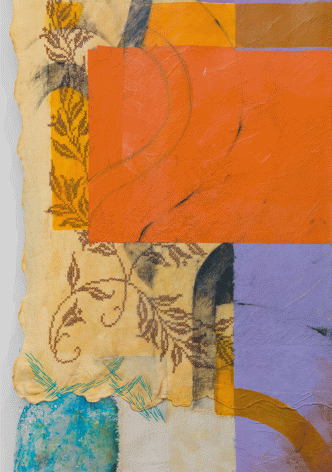 Tomashi Jackson "Mario All Alone (Davis v County School Board)", 2016 Mixed media on linen, gauze, and plastic 121 x 72-1/4 x 17-3/8 inches Detail View
